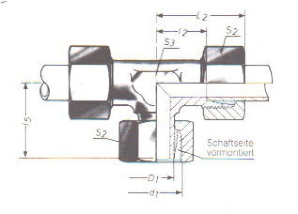 Einstellbarer T-Anschlussstutzen EVT 15-PL